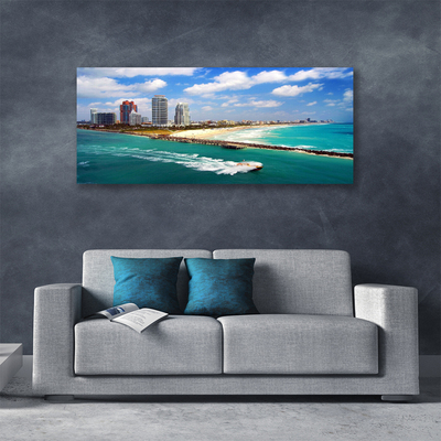 Quadro canvas Paisagem da cidade da praia do mar