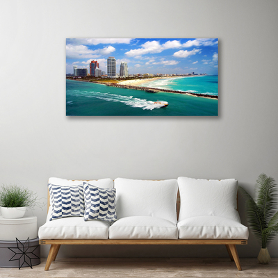 Quadro canvas Paisagem da cidade da praia do mar