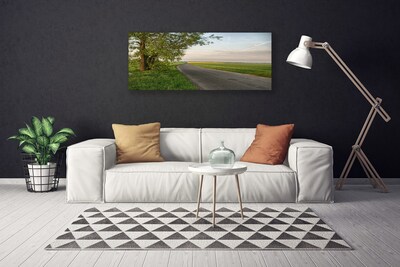Quadro em tela Estrada Árvore Grama Paisagem