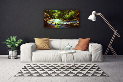 Quadro canvas Pedras do Lago da Floresta Natureza