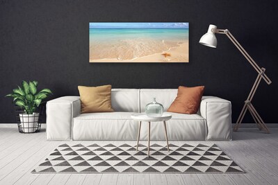 Quadro em tela Paisagem de estrelas do mar na praia