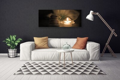 Quadro em tela Vela Spa Stones
