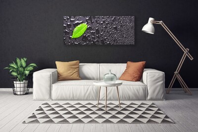Quadro canvas Arte com gotas de folhas