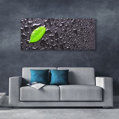 Quadro canvas Arte com gotas de folhas