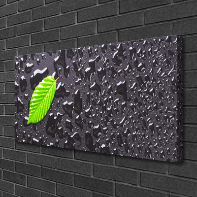 Quadro canvas Arte com gotas de folhas