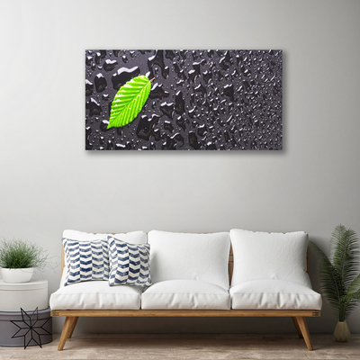 Quadro canvas Arte com gotas de folhas