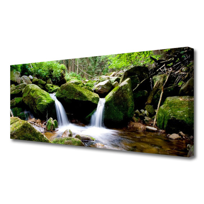 Quadro em tela Cachoeira Rochas Natureza