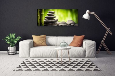 Quadro canvas Arte em Pedras de Bambu