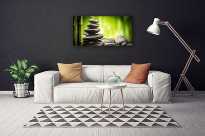 Quadro canvas Arte em Pedras de Bambu