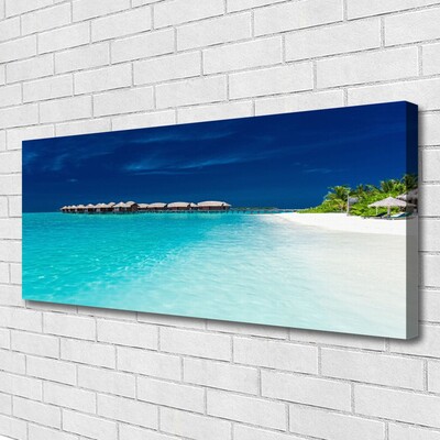 Quadro em tela Paisagem de praia e mar