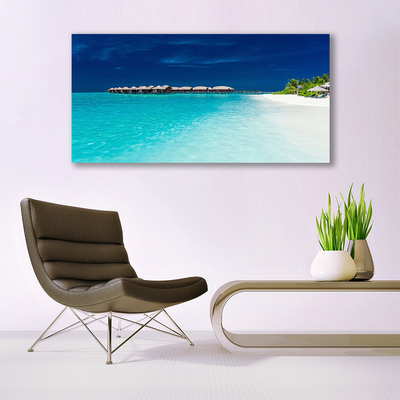 Quadro em tela Paisagem de praia e mar