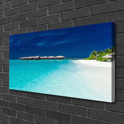 Quadro em tela Paisagem de praia e mar
