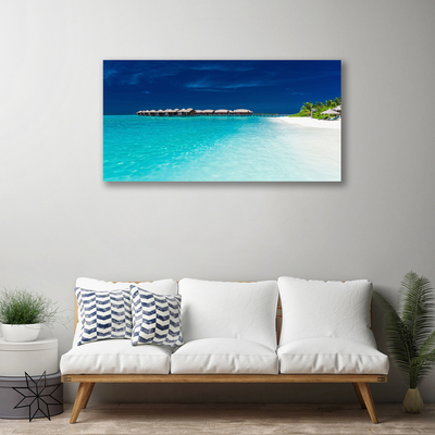 Quadro em tela Paisagem de praia e mar