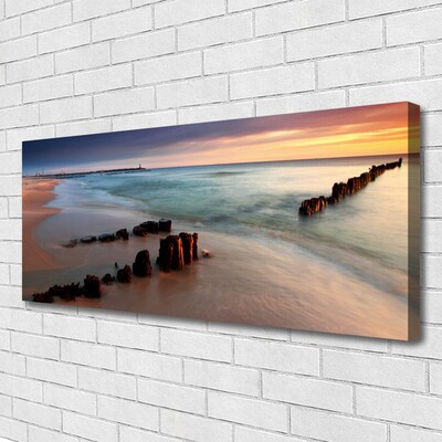 Quadro em tela Paisagem da Praia do Oceano