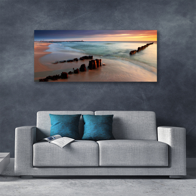 Quadro em tela Paisagem da Praia do Oceano