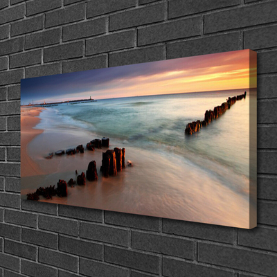 Quadro em tela Paisagem da Praia do Oceano