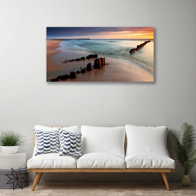 Quadro em tela Paisagem da Praia do Oceano