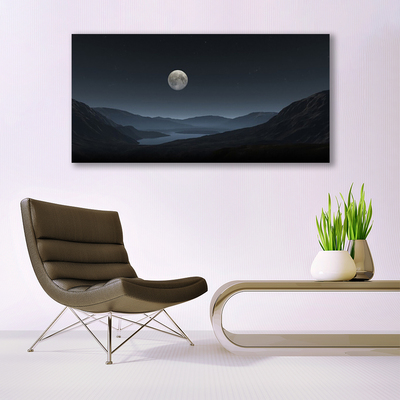 Quadro canvas Paisagem noturna da lua