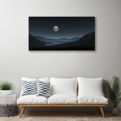 Quadro canvas Paisagem noturna da lua