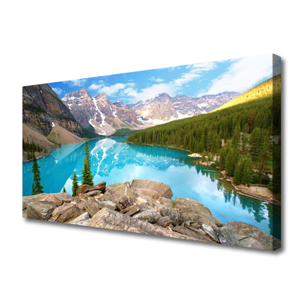 Quadro canvas Montanhas Lago Natureza