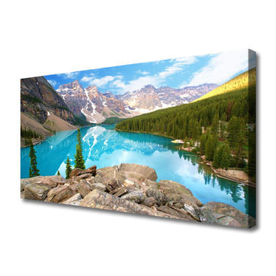 Quadro canvas Montanhas Lago Natureza
