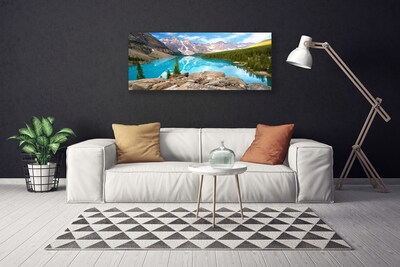 Quadro canvas Montanhas Lago Natureza