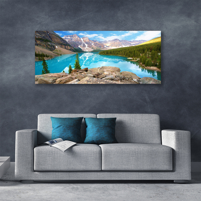 Quadro canvas Montanhas Lago Natureza