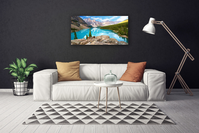 Quadro canvas Montanhas Lago Natureza