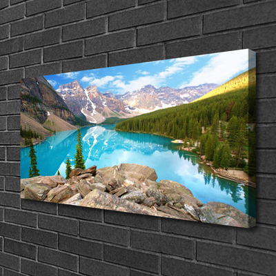Quadro canvas Montanhas Lago Natureza