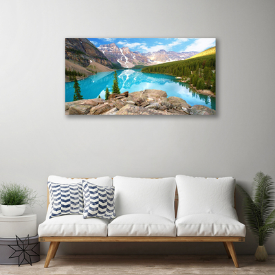 Quadro canvas Montanhas Lago Natureza