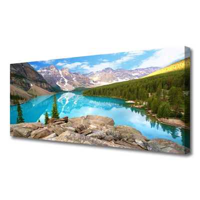 Quadro canvas Montanhas Lago Natureza