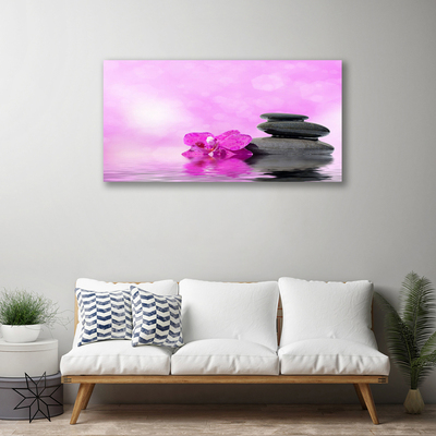 Quadro em tela Arte de flores rosa