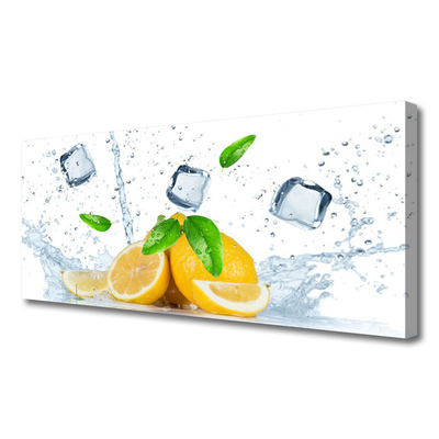 Quadro canvas Cozinha de cubos de gelo de limão