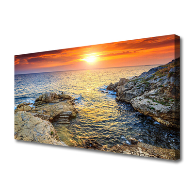 Quadro em tela Paisagem do Mar e do Sol