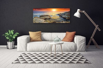 Quadro em tela Paisagem do Mar e do Sol