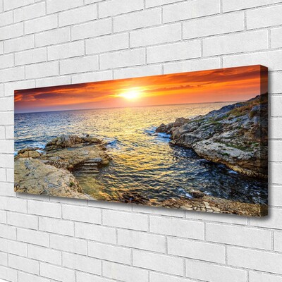 Quadro em tela Paisagem do Mar e do Sol