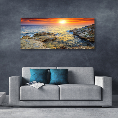 Quadro em tela Paisagem do Mar e do Sol