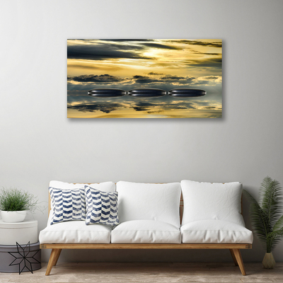 Quadro em tela Pedras Água Arte