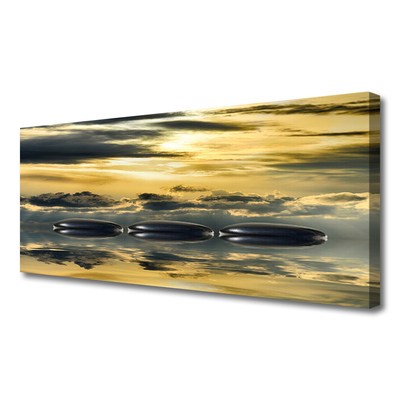 Quadro em tela Pedras Água Arte