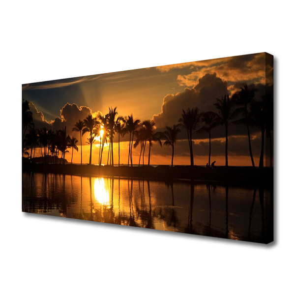 Quadro canvas Árvores Sol Paisagem