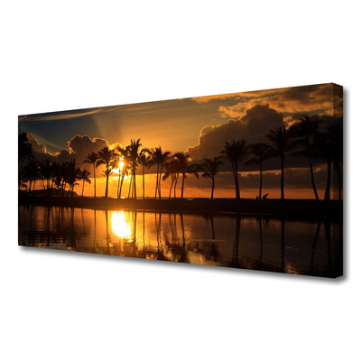 Quadro canvas Árvores Sol Paisagem