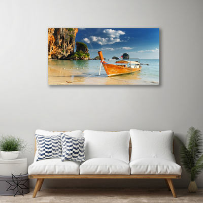 Quadro em tela Paisagem do mar do barco