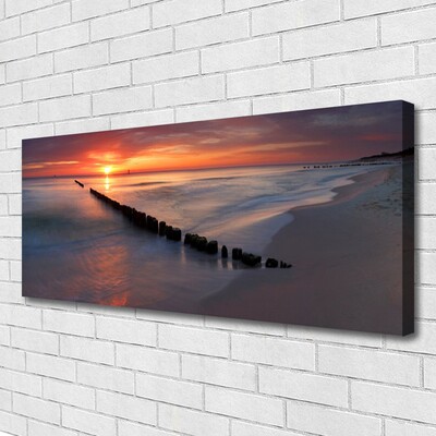 Quadro em tela Paisagem de praia e mar