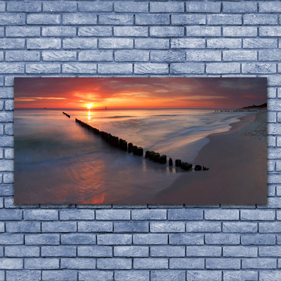 Quadro em tela Paisagem de praia e mar