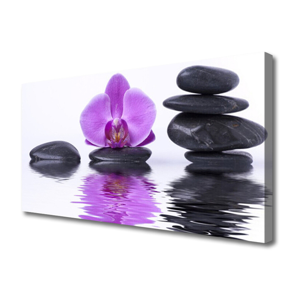 Quadro canvas Espelho de flor reflexo de água