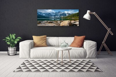 Quadro em tela Paisagem de lago de montanha