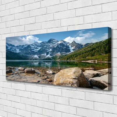 Quadro em tela Paisagem de lago de montanha