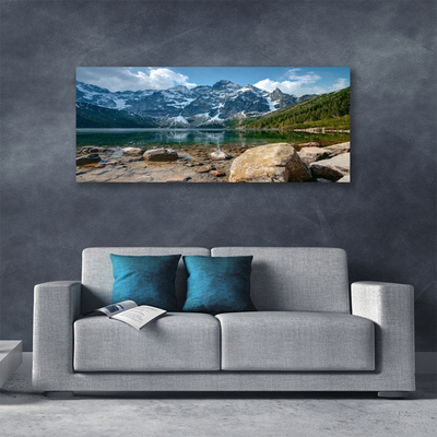 Quadro em tela Paisagem de lago de montanha
