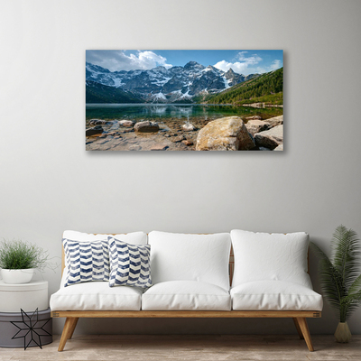 Quadro em tela Paisagem de lago de montanha