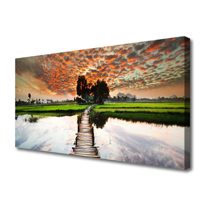 Quadro canvas Paisagem do Lago Bridge
